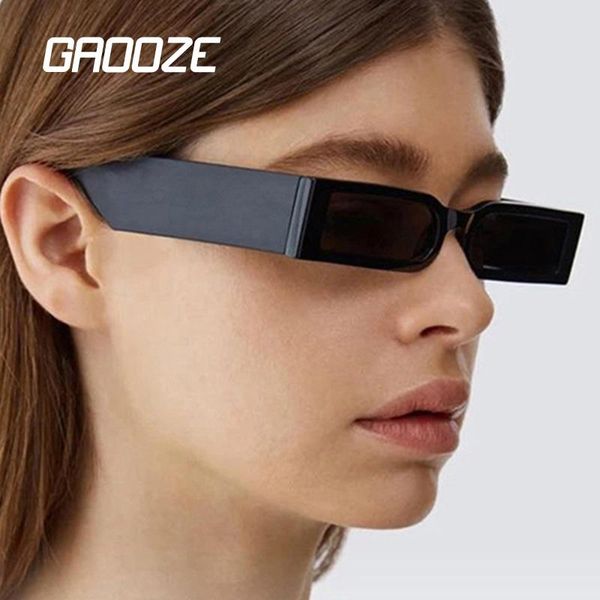 

sunglasses gaooze 2021 retro small frame rectangle women vintage designer sun glasses shades for zonnebril dames yj042, White;black