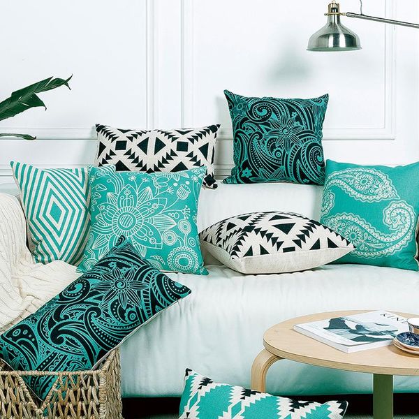 

southeast asia vector geometry pattern 8751 pillow cover linen case office sofa cushion home decorative cushion/decorative