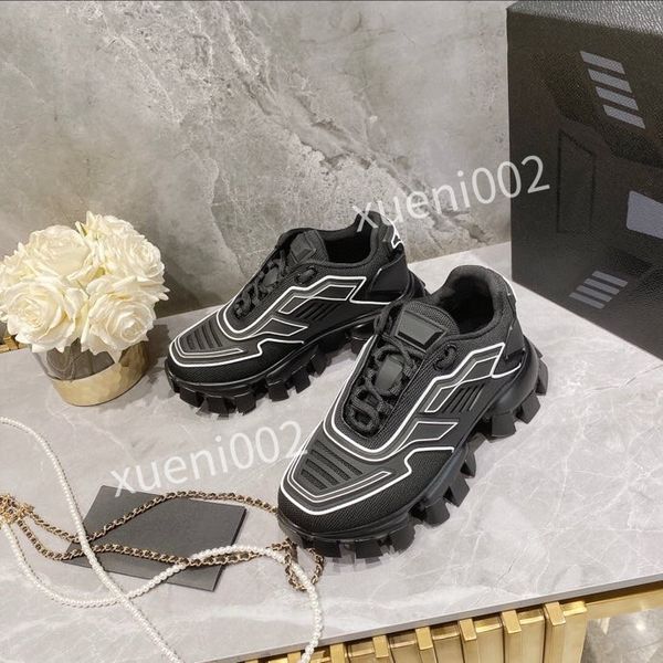 

2022 designer sneaker boots platform loafers womens men casual shoes height-increasing shoe chaussures stitching breathable black white snea