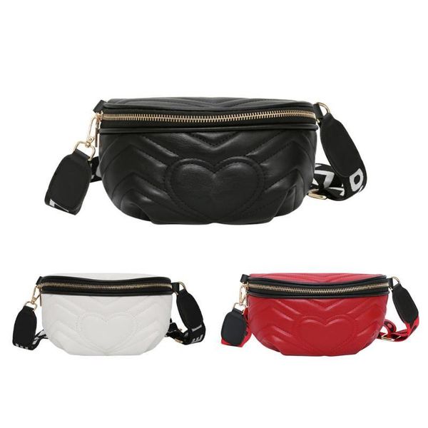 

waist bags 2021 pack women wave pattern leather fanny packs chest bag money belt