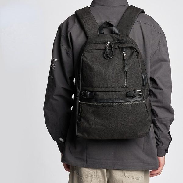 

backpack college student bag schoolbag boy rucksack usb charge travel bags fashion designer 2021 large capacity