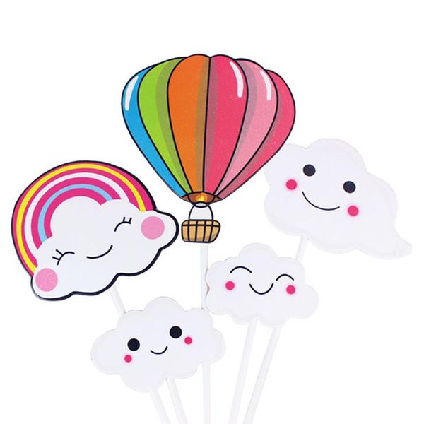 

other event & party supplies rainbow cloud cake girl air balloon birthday tag decoration wedding dessert baking top