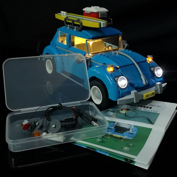 

blocks led up kit for 10252 beetle model and 21003 ( car bricks not included) only include light set 1008