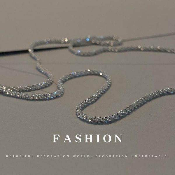 

Chain Necklace Trend Fashion Sweater For Women Engagement Wedding Anniversary Chains, Silver