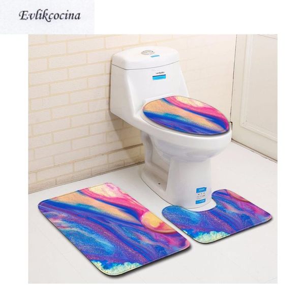 

bath mats 3pcs blue pink banyo paspas bathroom carpet toilet mat set non slip pad tapis salle de bain alfombra bano