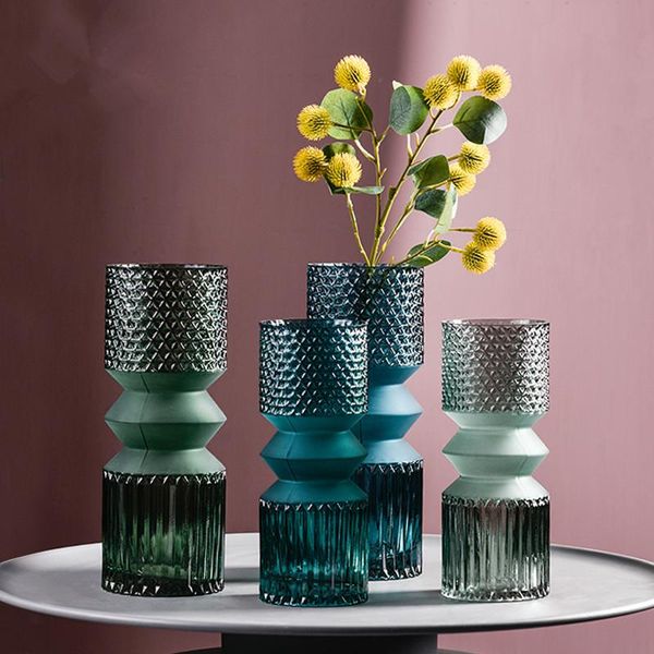 

vases nordic relief glass vase creative living room dining table flower arrangement pot home decorations x3103