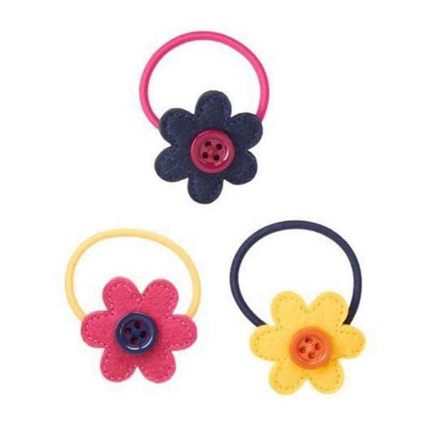 

100pcs dhl gym petal hair tie ponytail holder flower rubber band, Pink