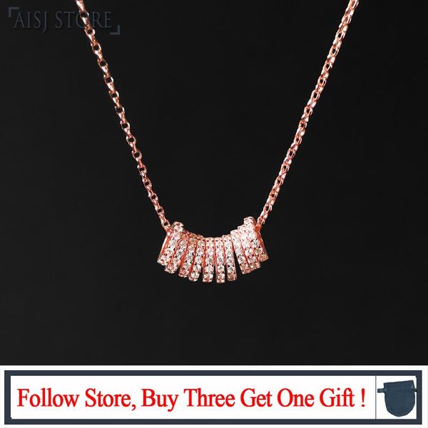 

chains s925 sterling silver adjustable necklace 2 colors for women full zircon circle monaco jewelry birthday gifts
