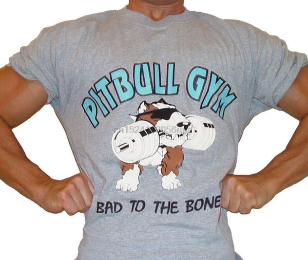 

men's t-shirts p103 pitbull gym t shirt b@b logo bodybuilding, White;black