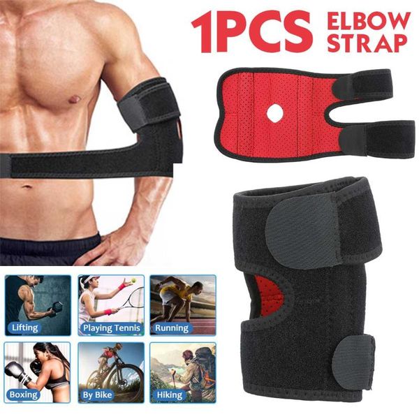 

elbow & knee pads 1pair adjustable brace breathable neoprene support pad arm wrap strap for outdoor sports basketball volleyball, Black;gray