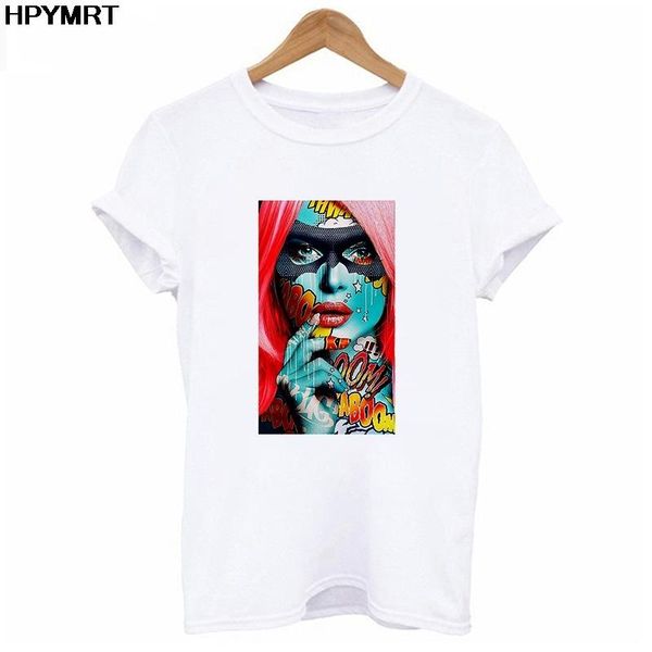 

women's t-shirt women fashion cool girl print t shirt ladies summer short sleeve t-shirts harajuku streetwear clothes tshirt casual tee, White