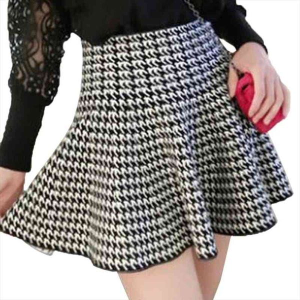 

singwing autumn winter womens stretch natural waist plain skater flared pleated skirts women casual ball gown short skirt, Black