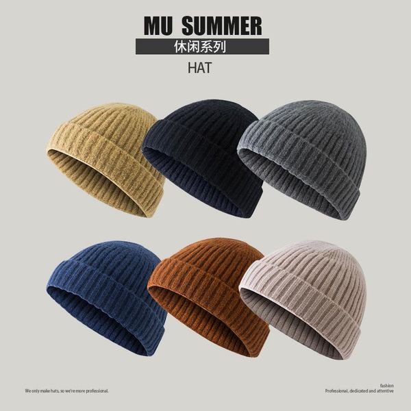 

caps & hats winter cap melon skin hat korean version of autumn knitting male dome wool female landlord tide watermelon, Yellow