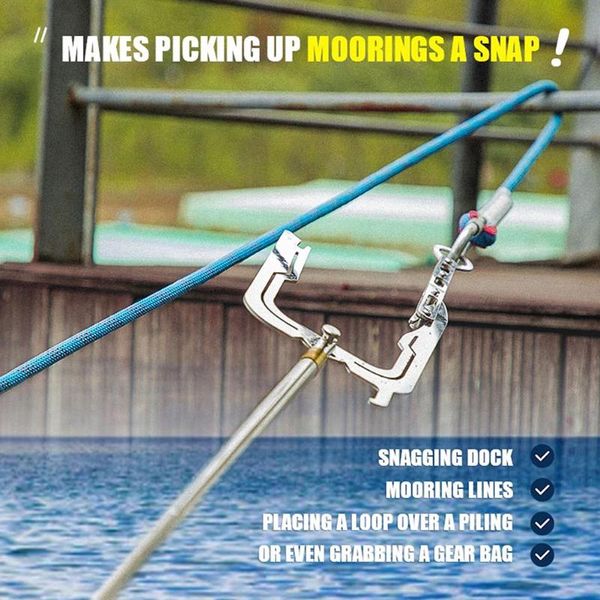 

professional hand tool sets multi-purpose tightener mooring rope dock hook long-distance threader stainless steel boat hooks