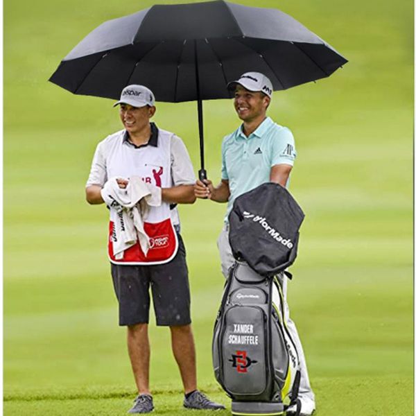 

umbrellas 12k women's automatic umbrella male folding men's corporation large business men rain black women gift