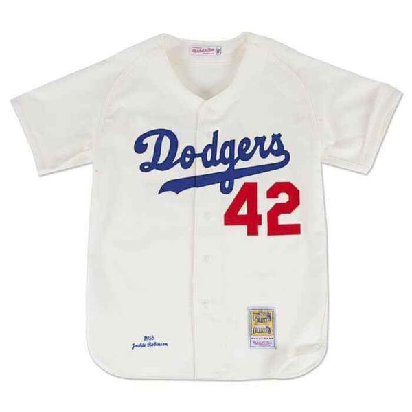 

custom jackie robinson mitchell & ness 1955 cooperstown jersey men women kids youth baseball jersey, Black