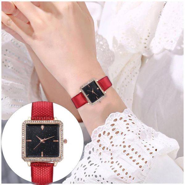 

wristwatches multi - color fashion creative star business watch has a female temperament wristwatch women bracelet luxury casual, Slivery;brown