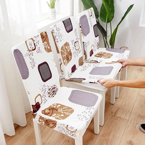 

chair covers papa&mima elastic dinner cover printed spandex restaurant seat case