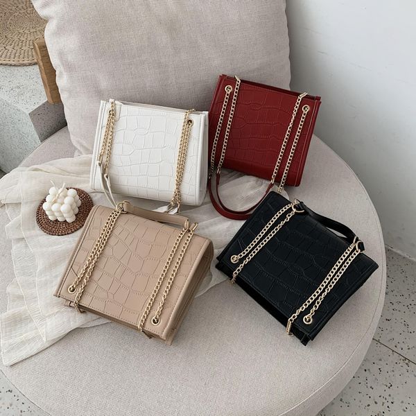 

pu leather shoulder bags for women lady crossbody female fashion handbags chain design hand bag