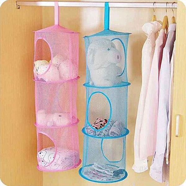 

storage bags 3 shelf hanging net kids toy organizer bag bedroom wall door closet