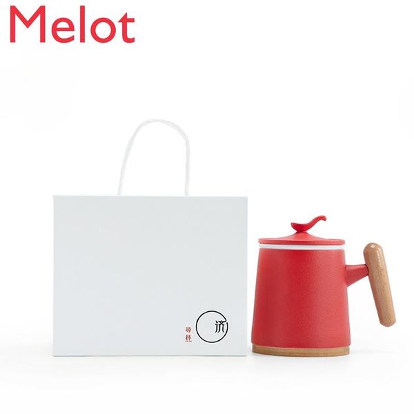 

red with filter mug transfer water separation brewing cup ceramic lid mugs