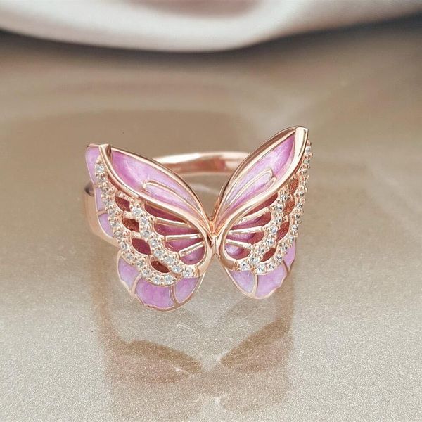 

weixu butterfly ring ge opping creative animal modeling women's jewelry, Silver