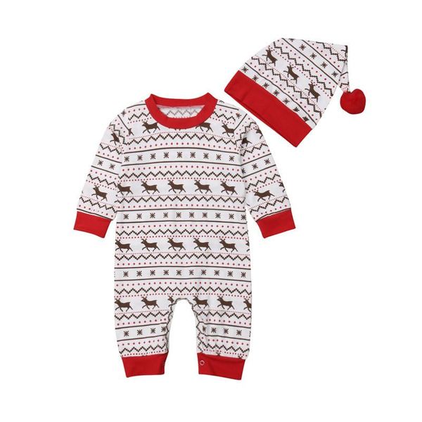 

0-18m christmas born kid baby girl boy romper cotton long sleeve one-piece jumpsuit playsuit hat outfits clothes 2pcs jumpsuits, Blue