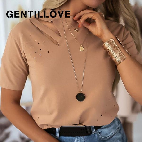 

women's blouses & shirts gentillove 2021 summer elegant short sleeve v neck blouse lace patchwork loose shirt casual solid plus si, White