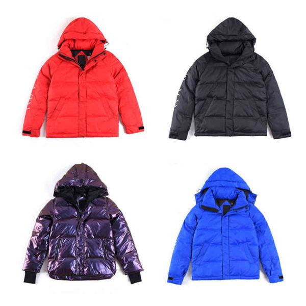 

factory directly sell thickend windproof warm down loose men and women mutiple color puple chameleon winter et parkas, Black