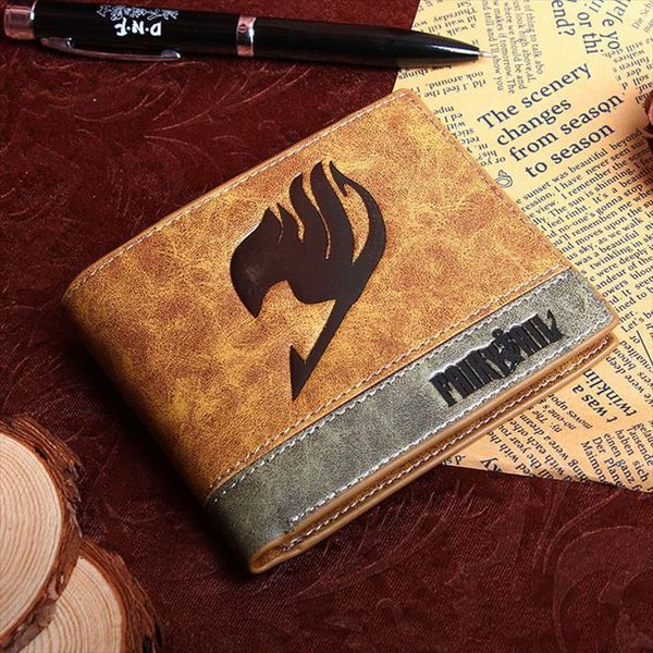 

pu wallet printed with japan anime fairy tail magic association mark, Red;black