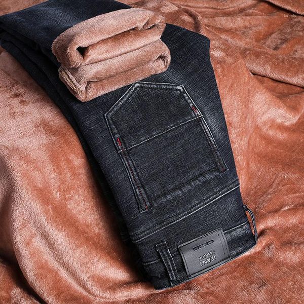 

winter jeans for men skinny black denim heren pants trousers biker stretch slim fit calca masculina men's, Blue