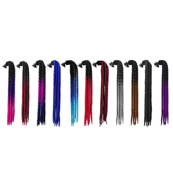 

motorcycle helmets gradient 60cm helmet braids ponytail for bike hair plait