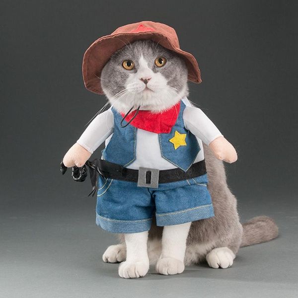 

cat costumes funny dog clothes pet clothing cosplay role playing suit pirate halloween dressing up party costume