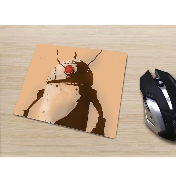 

mouse pads & wrist rests the robot cool pad squre small size 220x180mm desk non locking edge nature rubber provide comfort