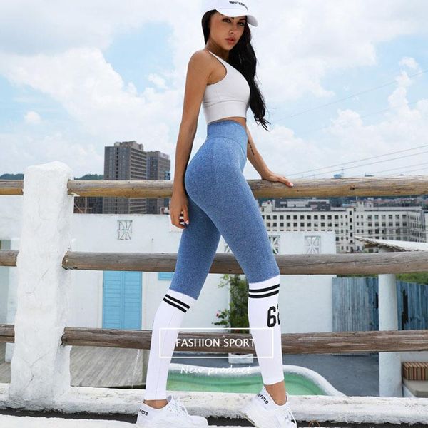 

yoga outfit patchwork pants women fashion long fitness clothing spodnie damskie high waist sport femme gym leggings woman