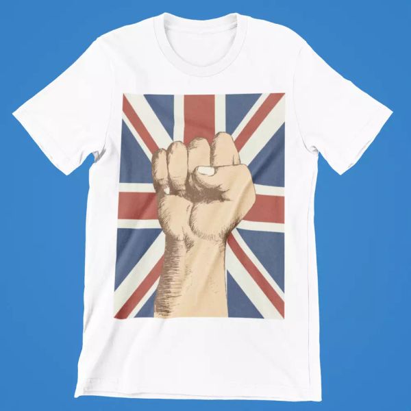 

skinhead t-shirt skins punks lives matter union jack power cool tee, White;black