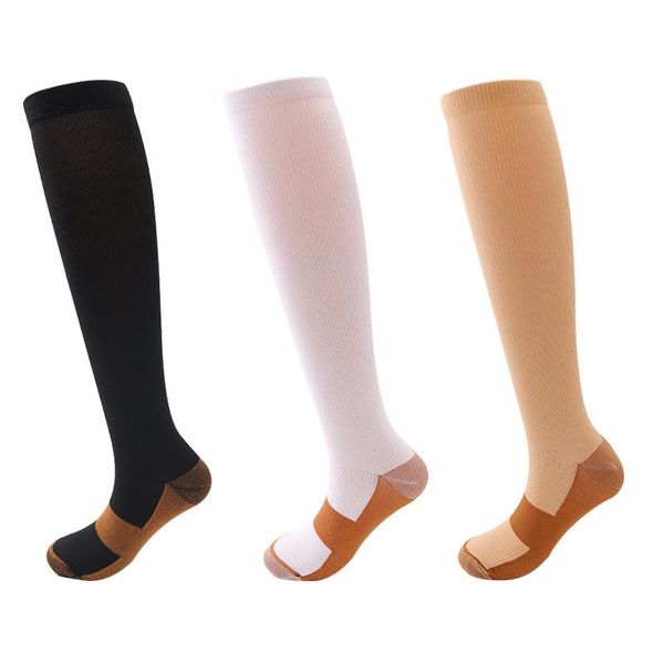 

socks & hosiery 2pcs men women compression stockings explosive sport soccer non-slip outdoor cycling presure elasticity running, Black;white