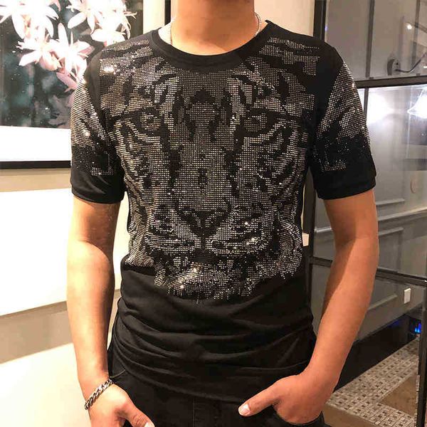 

men's t-shirts t shirts spring and summer tiger fashion short sleeve t-shirt men's 100% c p5ea, White;black