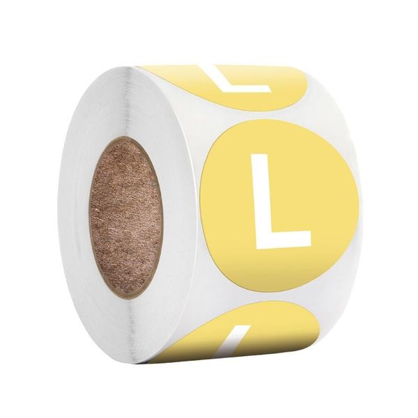 

gift wrap 875a 500pcs colorful round clothing size stickers 1 inch adhesive labels for shoe hat