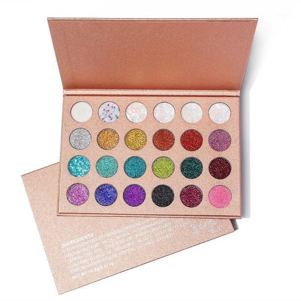 

pieces no brand 24 color shiny colorful metallic trend eye shadow palette private label custom logo shadow1