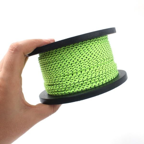

outdoor gadgets 50meters 5mm reflective guy line camping tent rope runners cord sports hiking accessories