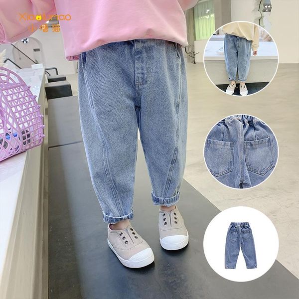 

jeans girls for kids spring autumn trousers children fashion denim pants baby boys jean infant children's clothing, Blue