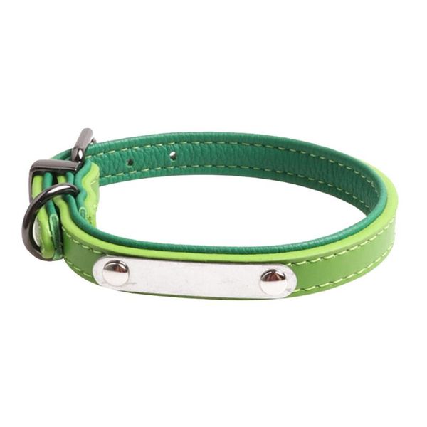 

dog collars & leashes accessories decoration engrave name leash with tag use artificial leather rein adjustable durable anti lost pet collar