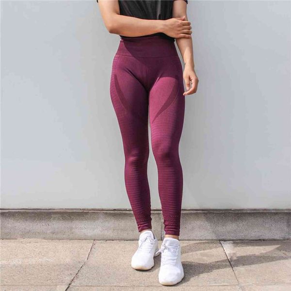 

spring and summer cotton knitted women legging wine red breathable workout casual pants high waist fitness, Black