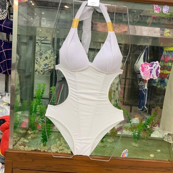 

the 2021 conjoined bikini show thin swimsuit spring side body women's swimwear, White;black