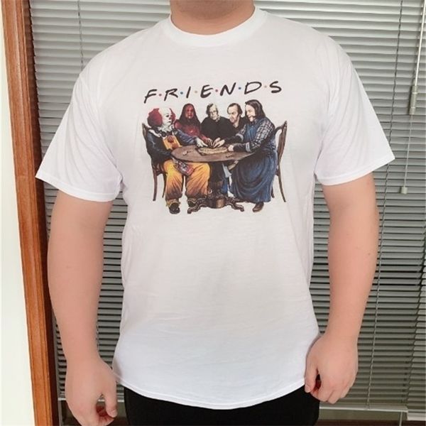 

friends t shirt stephen king horror characters fashion halloween 210512, White
