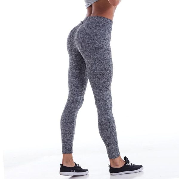 

women's leggings liberjog women fitness pants running exercise slim female elastic knitted push up hips sports skinny bodybuilding, Black