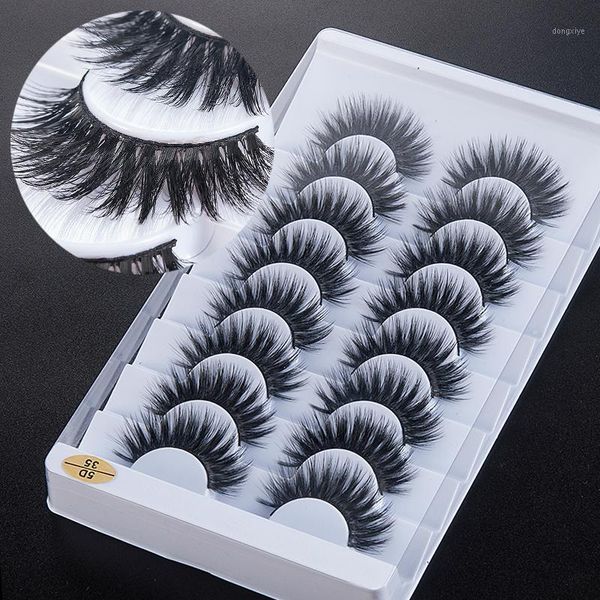 

8 pairs 5/6d mink false eyelashes natural wispy fluffy dramatic volume fake lashes extension handmade eyelash1