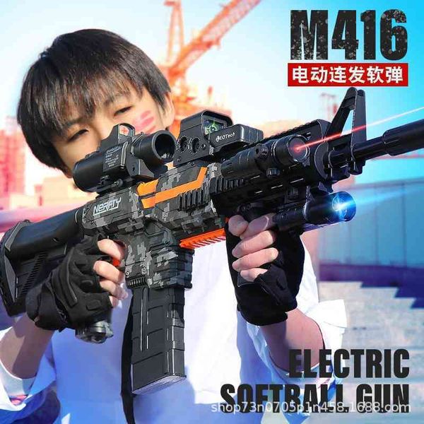 

children's toy electric m416 sniper assault rifle simulation soft bullet automatic gun