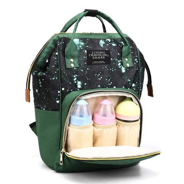 

diaper bags starry sky print pattern personality fashion bag large capacity adjustable shoulder strap backpack